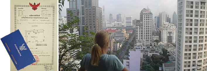 view over Bangkok from high-rise condo unit